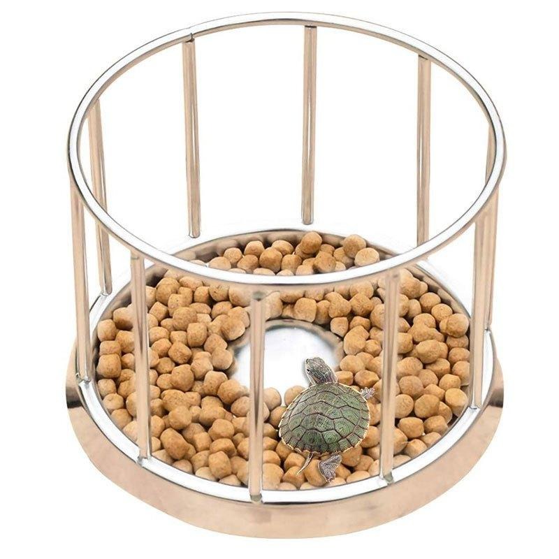 304不銹鋼【新莊/五股/青島水族】食盆 水盆  餵食器 食物盆 食物盤 水盤 蘇卡達 豹龜 赫曼 幼龜 不鏽鋼-細節圖8