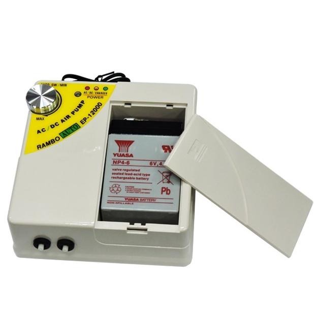 【青島水族】台灣-藍波(EP-12000)AC／DC自動切換空氣幫浦 ==超強空氣馬達 打氣馬達==(不斷電.停電)-細節圖2