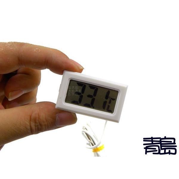 【新莊/五股/青島水族】嵌入式電子 溫濕度計 溫度計  液晶 爬蟲烏龜==溫溼度/白色/黑色/內置探頭/外置探頭-細節圖4