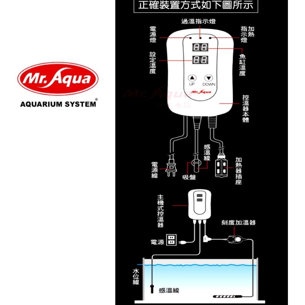 送加溫棒【新莊/五股/青島】Mr.Aqua水族先生 第三代 雙控溫 1000W 微電腦 單顯 雙顯 控溫器-細節圖3
