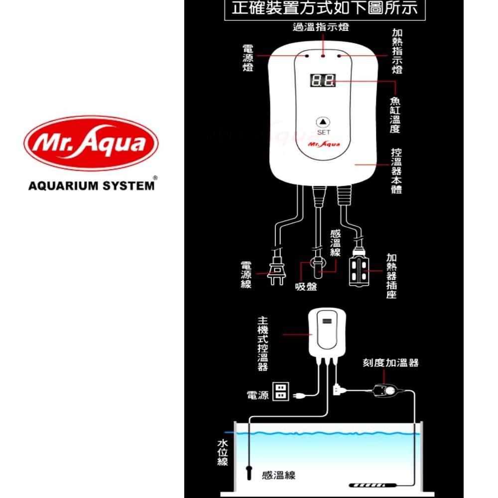 送加溫棒【新莊/五股/青島】Mr.Aqua水族先生 第三代 雙控溫 1000W 微電腦 單顯 雙顯 控溫器-細節圖5