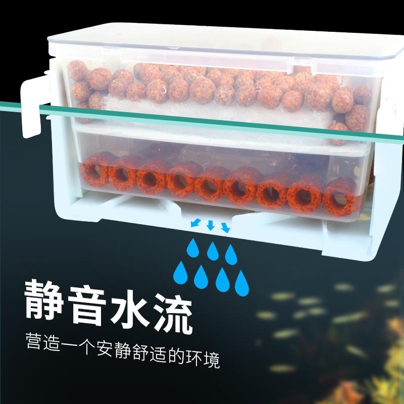 水幕式上部【新莊/五股/青島水族】NOMO諾摩  雙層雨淋過濾盒  內掛式上部 烏龜 低水位過濾器-細節圖2