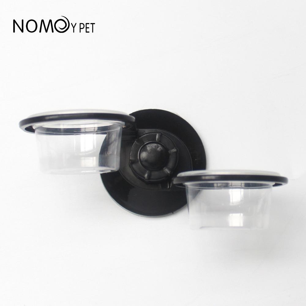 強力吸盤【新莊/五股/青島水族】NOMO諾摩 懸掛式食水盆 雙食盆 餵食台 掛壁水食盆 樹棲型 水盆 食盆-細節圖3