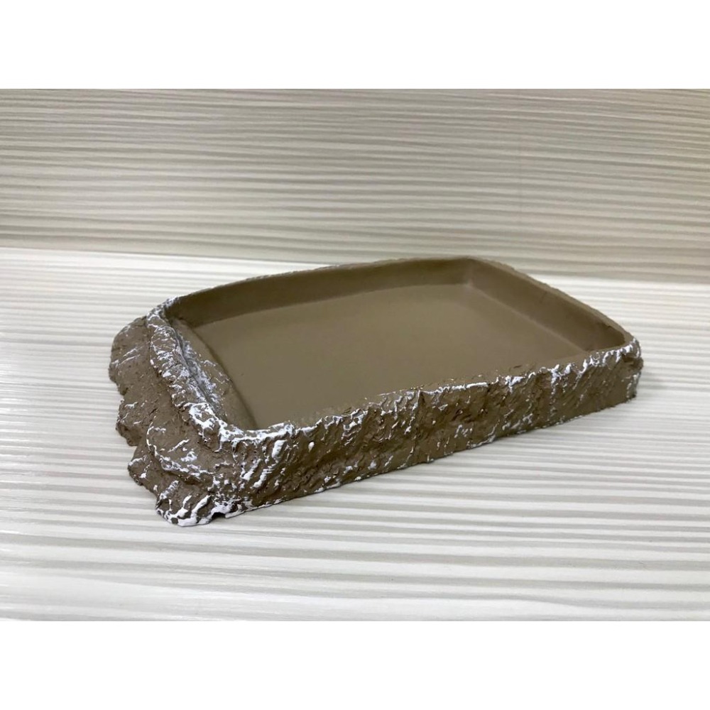 【新莊/五股/青島水族】NOMO諾摩 NS-14 仿岩石餵食盤/食盆/水盤/幼龜/兩棲爬蟲餵食盤-細節圖2