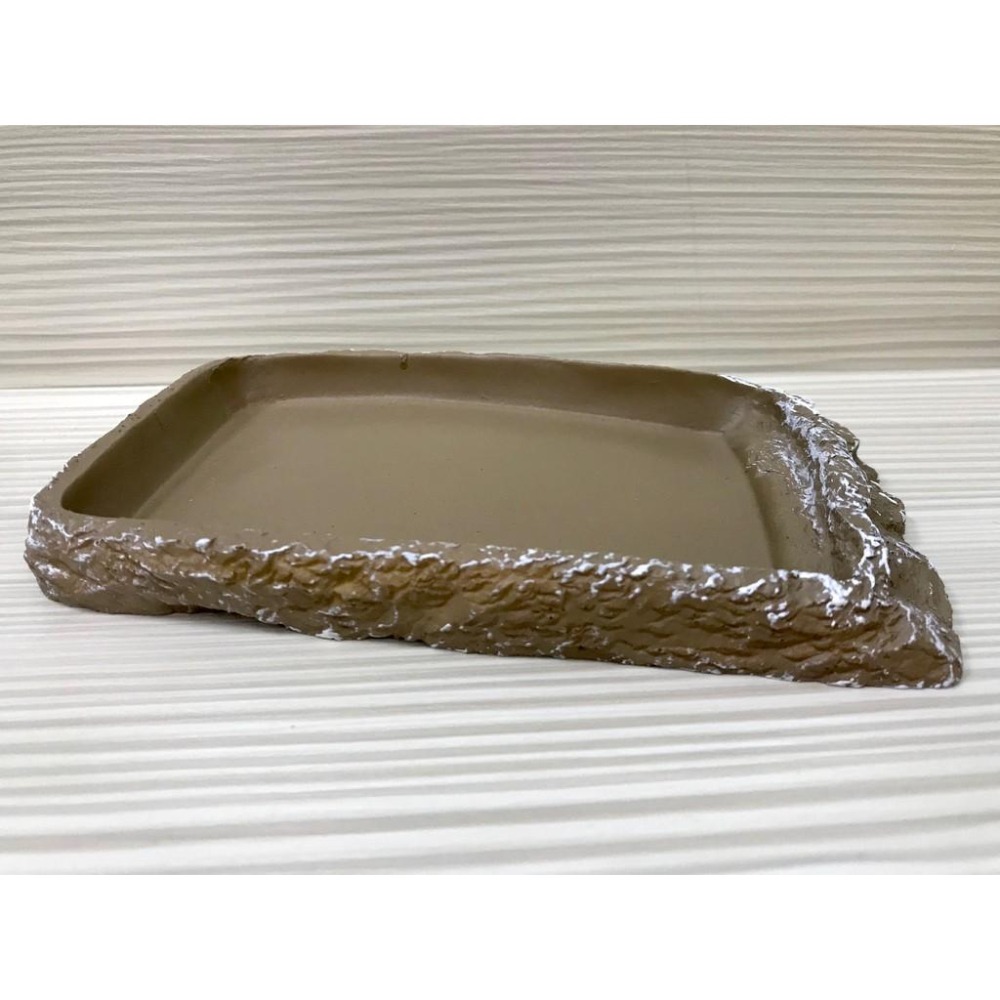 【新莊/五股/青島水族】NOMO諾摩 NS-14 仿岩石餵食盤/食盆/水盤/幼龜/兩棲爬蟲餵食盤-細節圖3