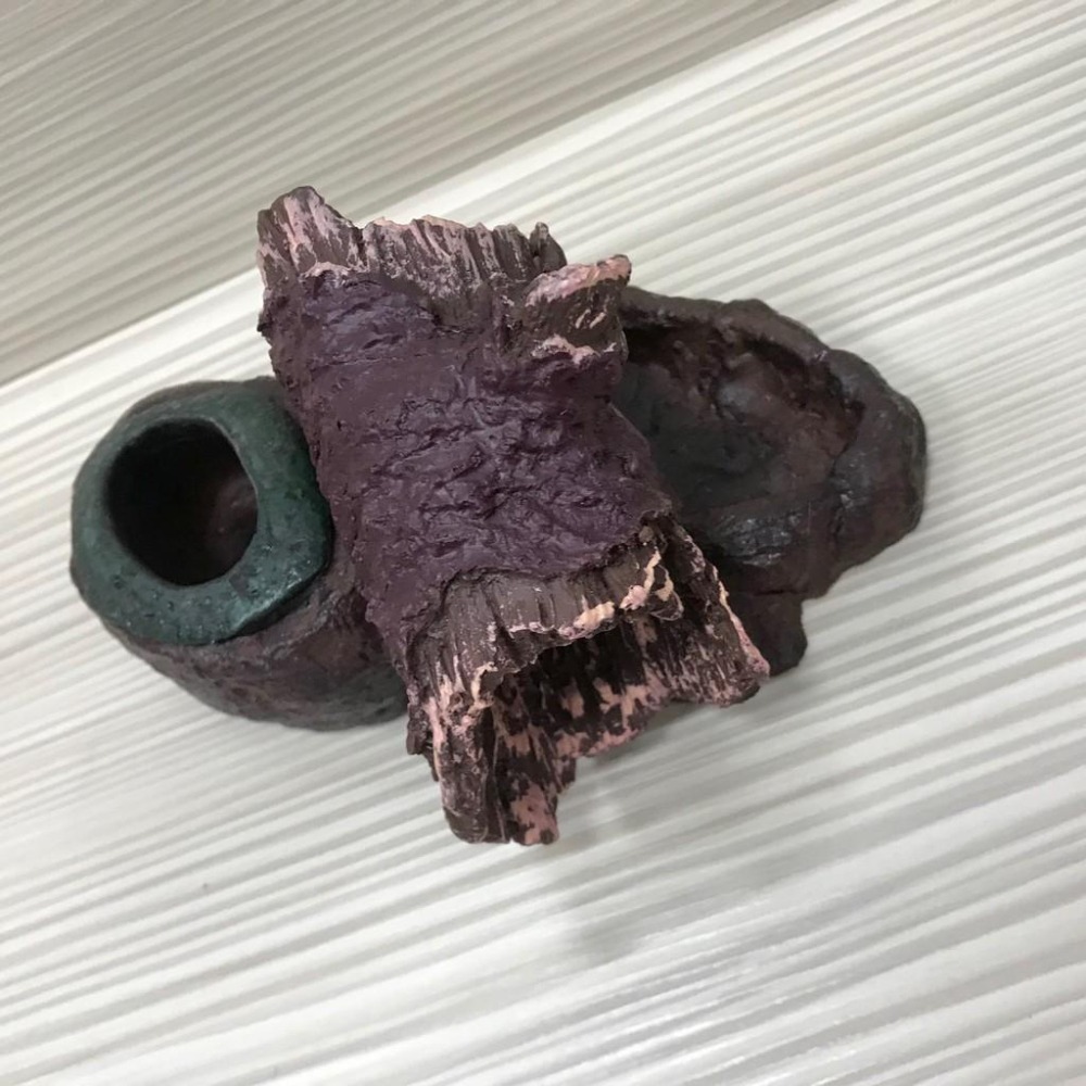 【青島水族】NOMO諾摩 NS-15 仿樹洞造型/爬蟲餵食盤/水盤/防逃食盆/大麥蟲/麵包蟲-細節圖3