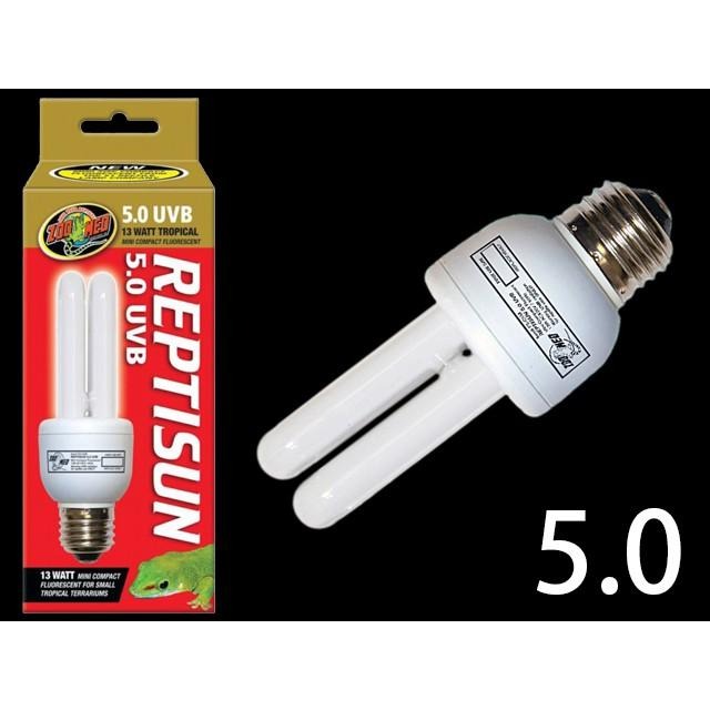 美國 ZOO MED 爬蟲紫外線UL燈泡 13W迷你型紫外線 26W/10.0/5.0/UVA/UVB 雨林型 沙漠型-細節圖3
