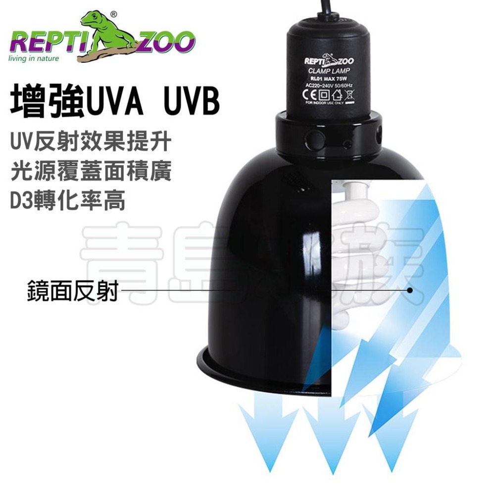 5.5吋/8.5/10吋【新莊/五股/青島水族】REPTI ZOO瑞皮 爬蟲陶瓷燈罩 == 耐高溫鋁製燈罩 保溫 聚熱-細節圖4
