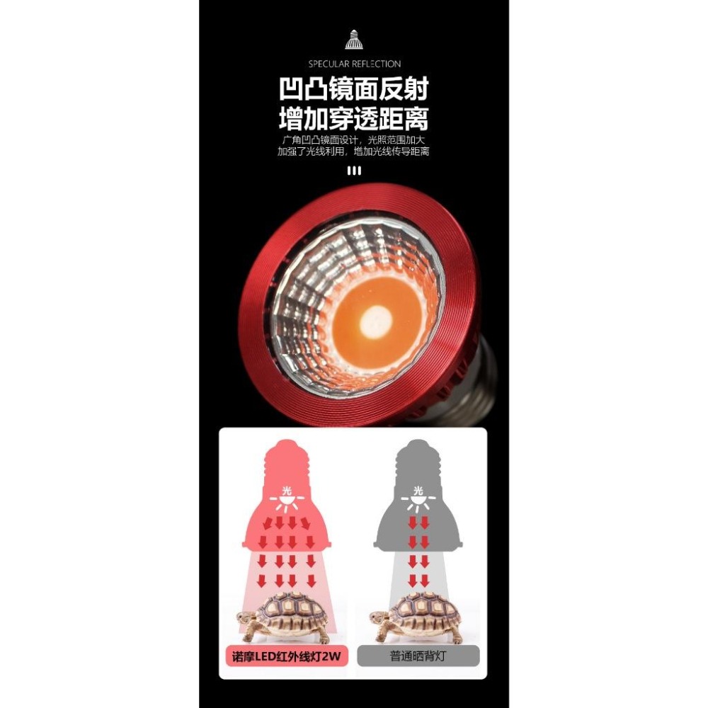 【新莊/五股/青島】中國NOMO諾摩 LED紅外線燈泡 紅光 夜燈 紅外線燈 曬背燈 加熱燈 保溫燈 保暖 鳥 爬蟲-細節圖7