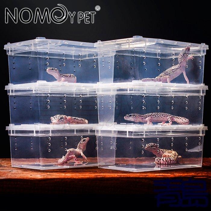 【青島水族】NOMO諾摩-掌上名蛛 爬蟲飼養盒=M中型/透明黑=可堆疊飼育盒 繁殖箱 角蛙守宮-細節圖4