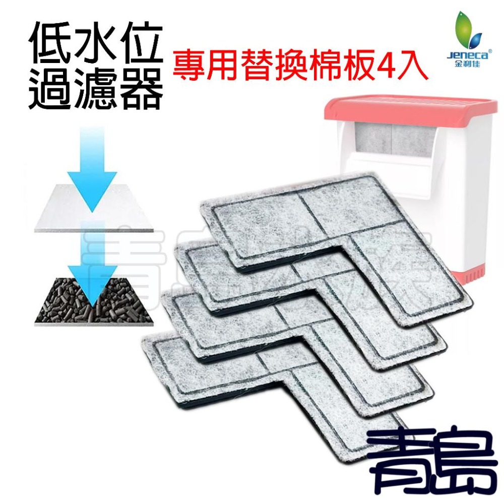 【新莊/五股/青島水族】金利佳 JENECA 低水位過濾器 90L/H 貓 飲水器 內置 水龜  低水位 烏龜 替換棉-細節圖5