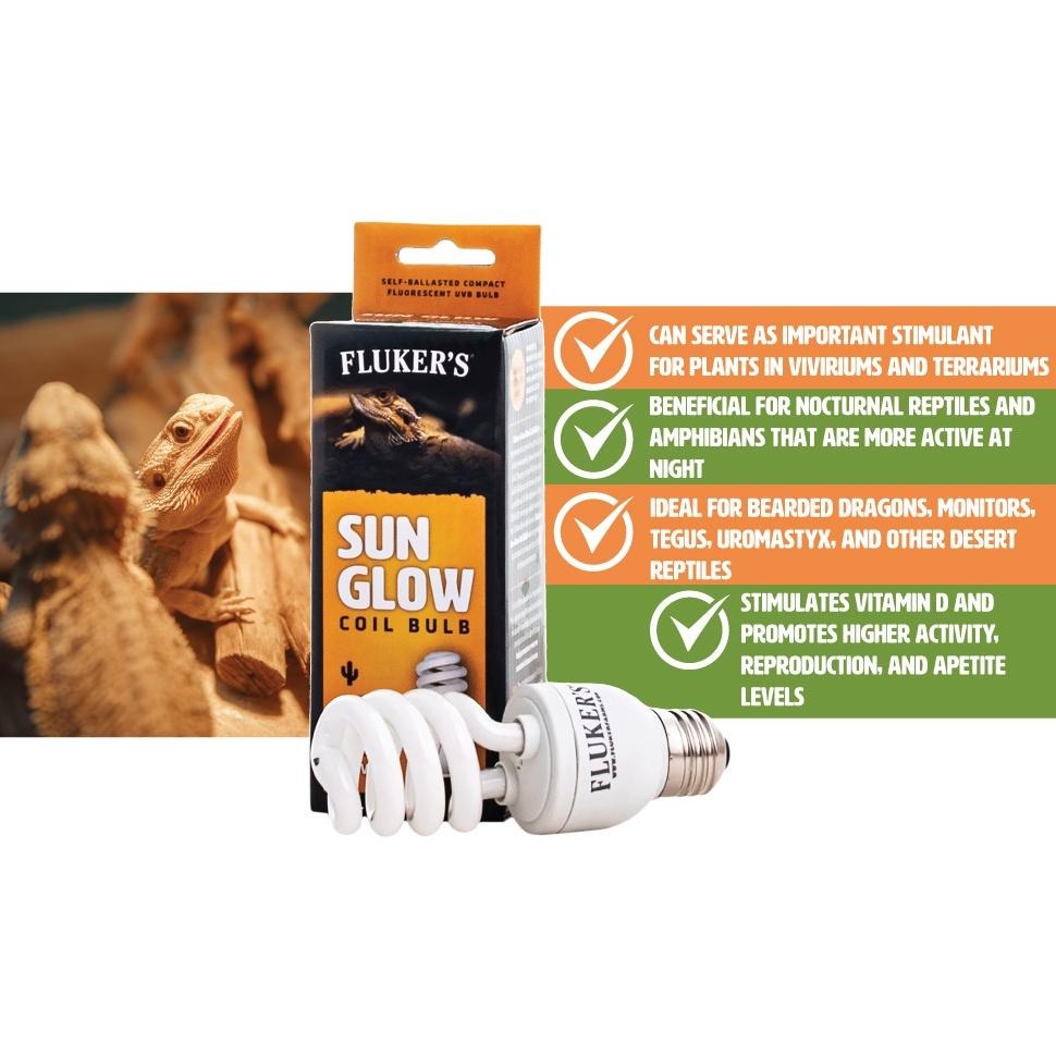 【新莊/五股/青島水族】美國FLUKER＇S 爬蟲類紫外線燈泡 兩棲 烏龜 曬背 補鈣 燈泡 5.0 10.0 26W-細節圖4