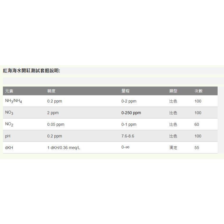 【新莊/五股/青島水族】以色列Red Sea紅海 海水開缸測試套組 測試劑 R21525 海水缸-細節圖2