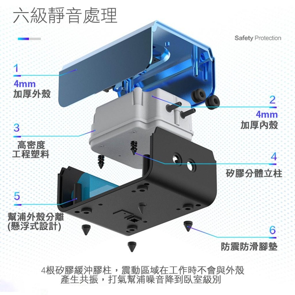 【新莊/五股/青島水族】惠科 H8 雙孔 二代 靜音 防潑水 鋰電池 交直流 氧氣泵 自動充電 不斷電 空氣馬達 打氣機-細節圖4