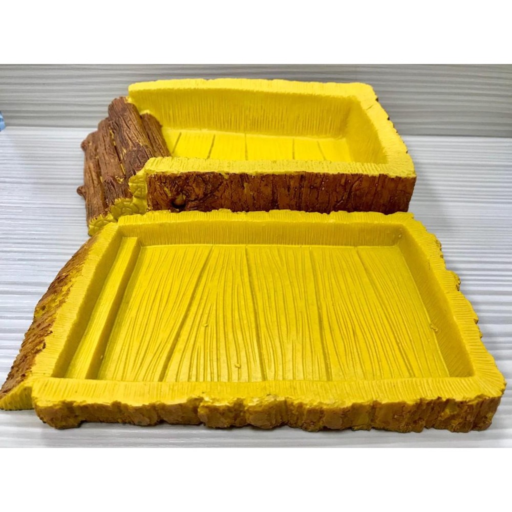 食盆 水盆【新莊/五股/青島水族】NOMO諾摩  木紋爬蟲水盆/食盆/水盤/兩棲爬蟲/陸龜-細節圖2