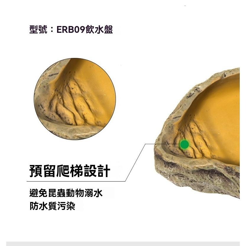 (無毒材質)食盆/水盆【新莊/五股/青島水族】中國REPTI ZOO瑞皮-樹脂岩石食盆 爬蟲餵食盤 飲水盆-細節圖4