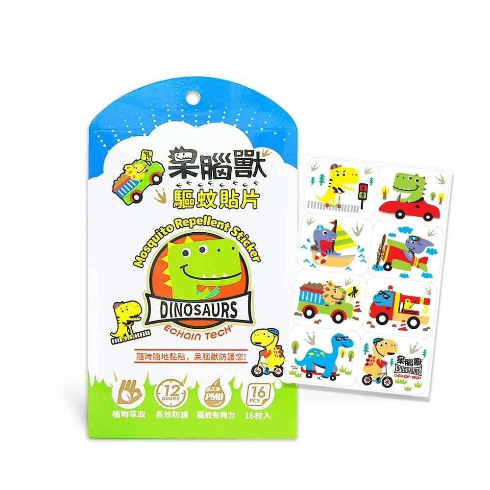 防蚊貼片呆腦獸方16入-細節圖3