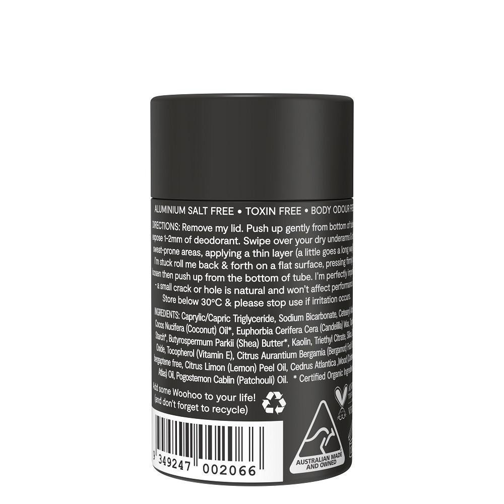 澳洲Woohoo神奇體香膏-木香(Tux)60g 汗味 體味 老人味 長效體香 無鋁鹽 環保紙管裝 無塑生活-細節圖2