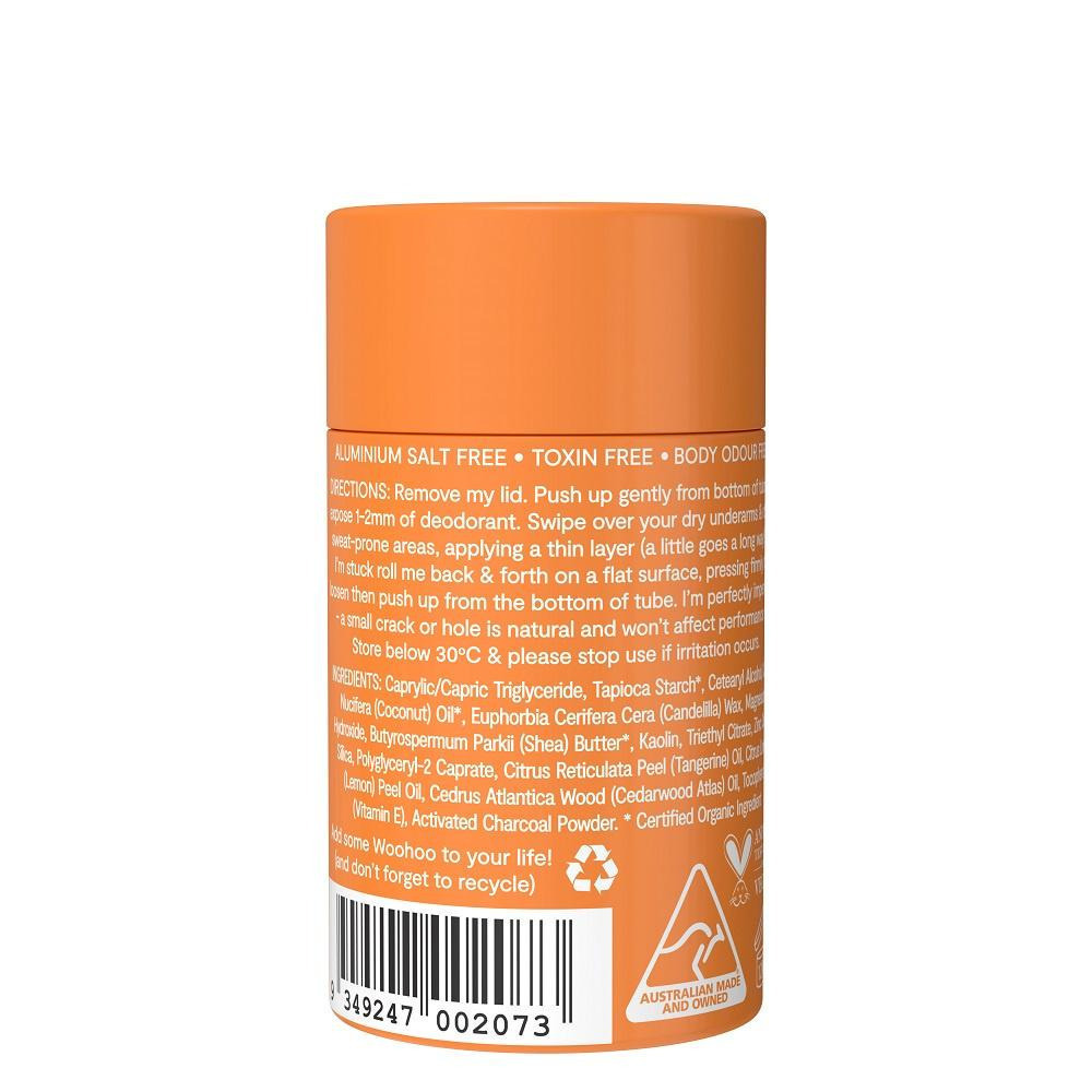 澳洲Woohoo神奇體香膏-柑橘(Tango)60g 汗味 體味 老人味 長效體香 無鋁鹽 環保紙管裝 無塑生活-細節圖2