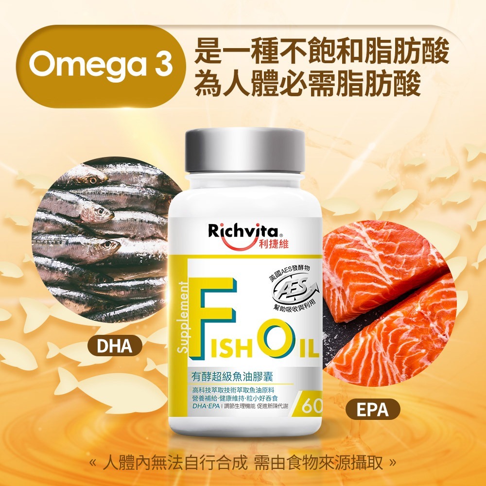 利捷維 有酵超級魚油膠囊60粒(陳傑憲 代言)-細節圖3