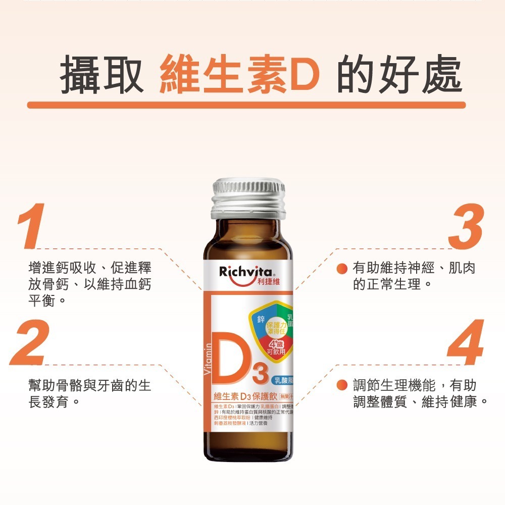 利捷維維生素D3保護飲8入組-細節圖5
