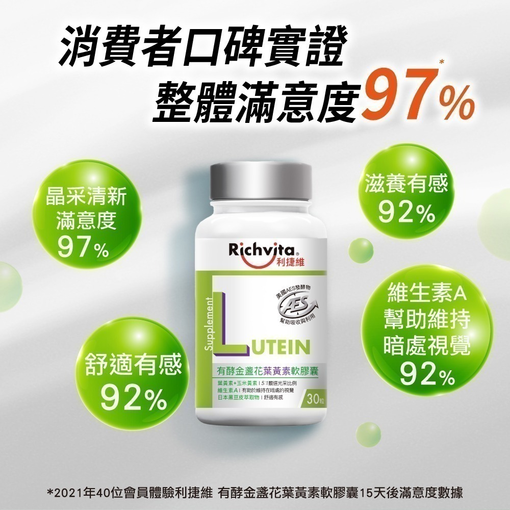 【限量搶購】利捷維有酵金盞花葉黃素軟膠囊 30粒 (效期：2025/07)-細節圖2