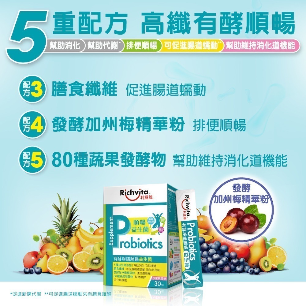 利捷維 有酵淨纖順暢益生菌30包 (陳傑憲 代言)-細節圖5