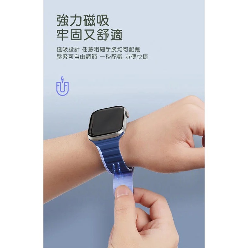 ~愛思摩比~DUX DUCIS Apple Watch (42/44/45/49)(38/40/41) LD 磁吸錶帶-細節圖4