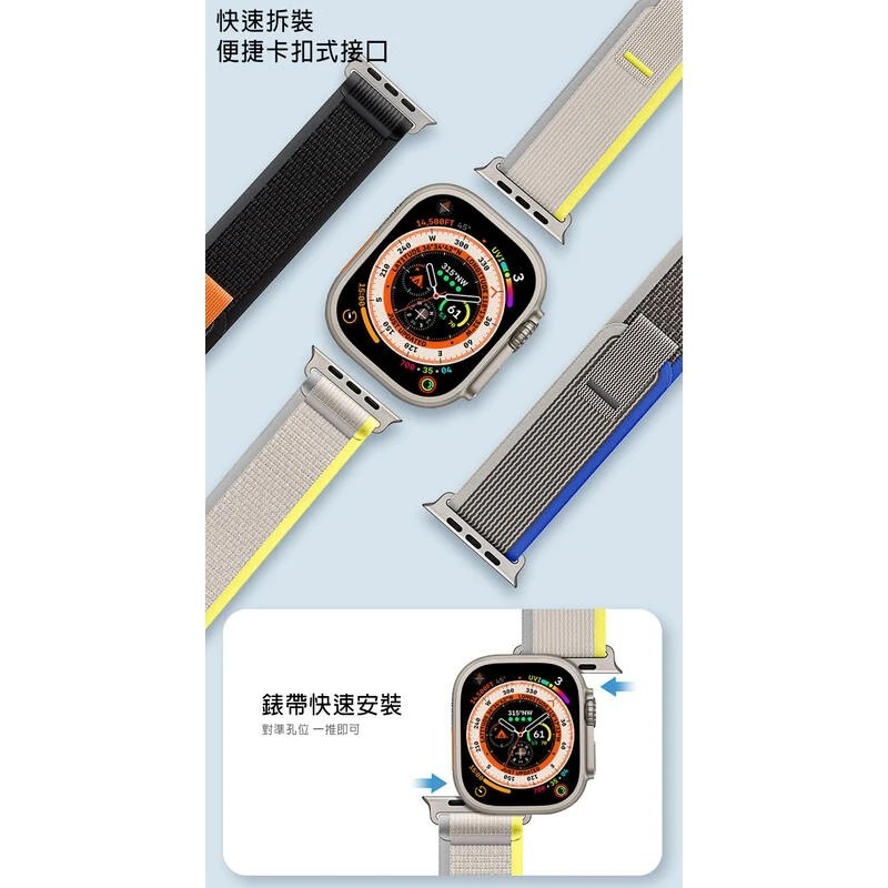 ~愛思摩比~DUX DUCIS Apple Watch (42/44/45/49)(38/40/41) 野徑尼龍錶帶-細節圖4