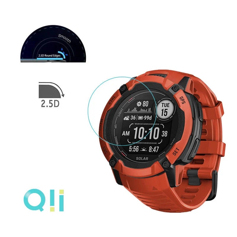 ~愛思摩比~Qii GARMIN Instinct 2X 玻璃貼 水凝膜 (兩片裝)-細節圖3