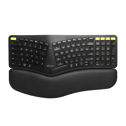 ~愛思摩比~DeLUX GM902 Pro 人體工學無線辦公鍵盤(背光版) 無線鍵盤 背光鍵盤 藍牙鍵盤 減壓鍵盤