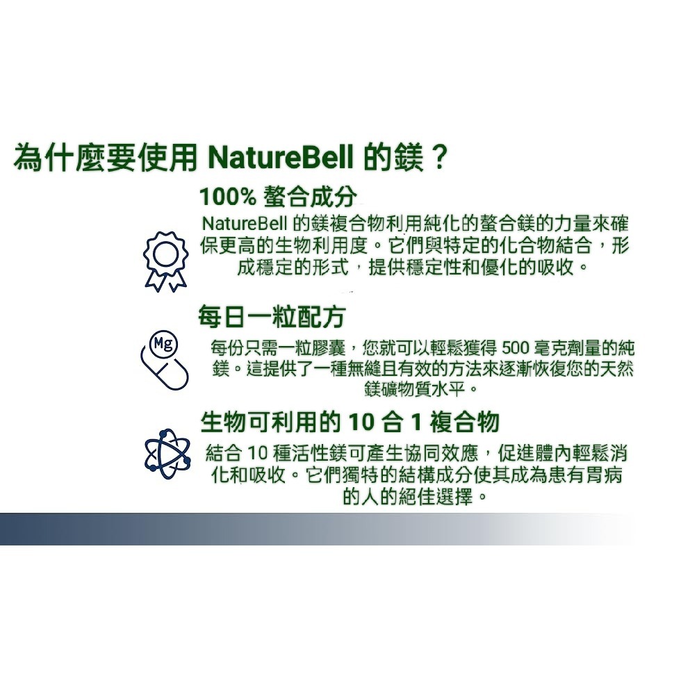 美國自然鐘NatureBell 複合鎂~10種活性形式，100% 螯合與純化300顆非基改-細節圖4