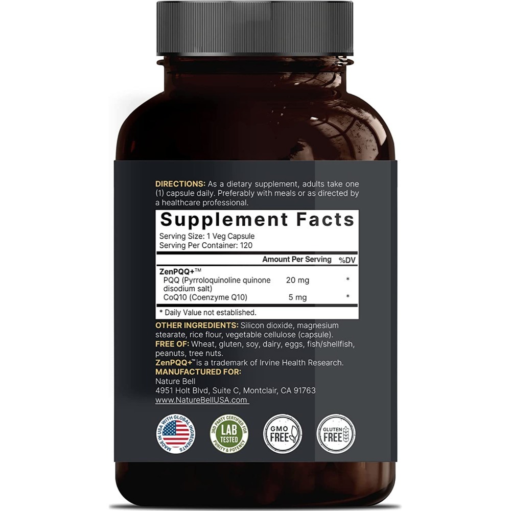 美國自然鐘NatureBell 高生物利用度ZenPQQ+ 複方膠囊含CoQ10，240 粒素食 非基改造-細節圖6