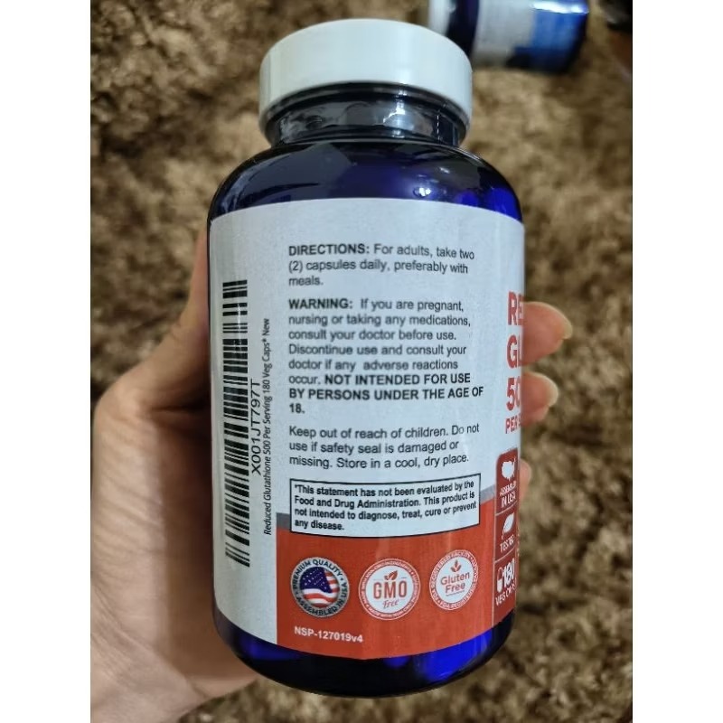 美國 NusaPure  Reduced Glutathione 還原型穀胱甘肽500毫克 180粒(90天) 素食膠囊-細節圖3
