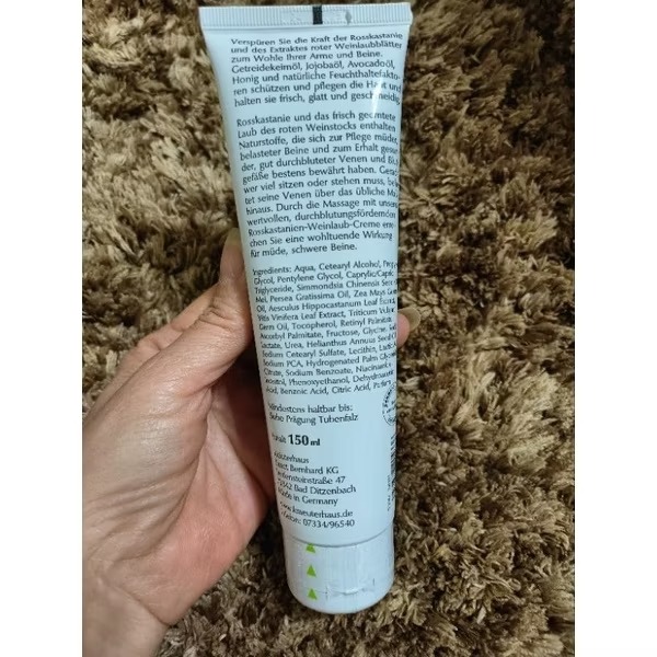 🇩🇪德國百年草本聖伯納德Sanct Bernhard七葉樹 葡萄葉草本靜脈曲張軟膏/七葉樹藤葉霜 150ml-細節圖3