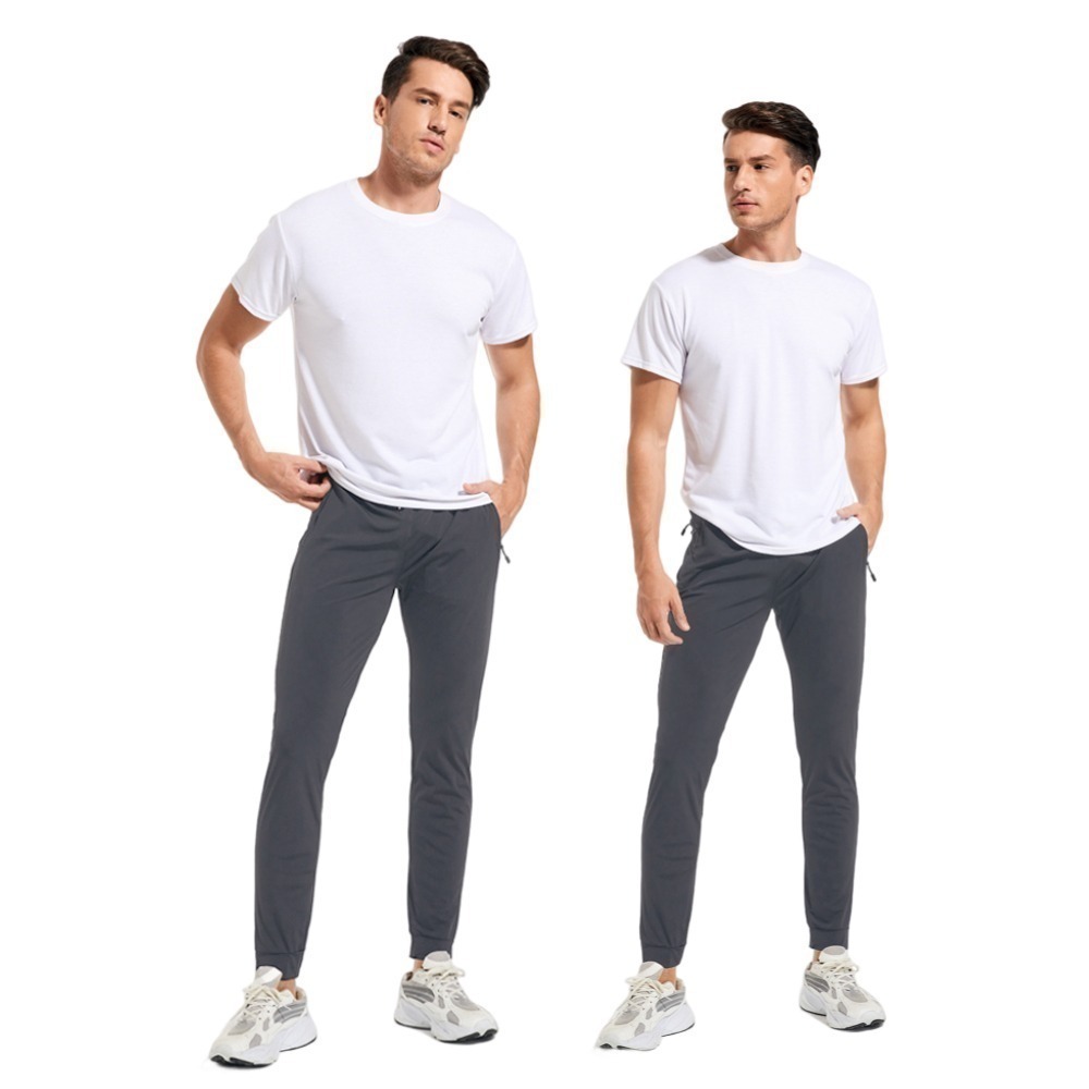 【A&R】冰絲3D剪裁輕薄透氣休閒褲 兩色任選(M-8XL 大尺碼 舒適 運動 高腰 彈力 修飾 鬆緊帶 繫繩)-細節圖3