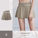 【A&R】顯瘦蜜桃拼色A字運動裙 四色任選(YOGA SKIRT 收腹 修身 防走光 健身 跑步 羽球 網球 騎車 瑜珈-規格圖3