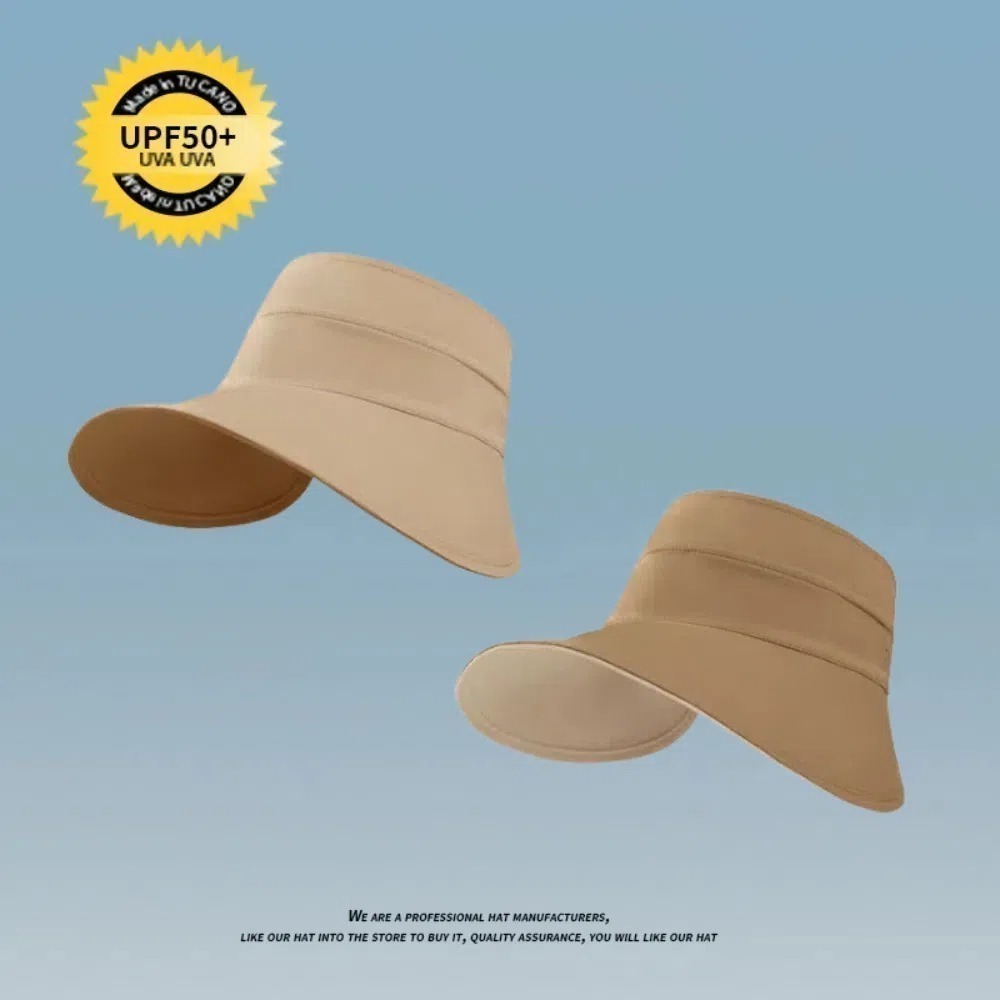 【A&R】夏季亮眼雙面速乾空頂遮陽防曬帽 UPF50+ 多色任選(大帽簷 可紮馬尾 防潑水 露營 登山 高爾夫球帽)-規格圖6