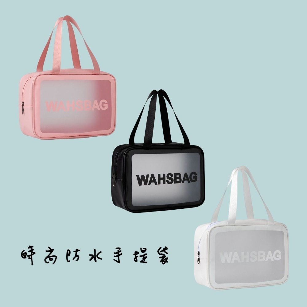 【A&R】韓版撞色連身二件式泳裝 三色任選 附防水手提袋 顏色隨機出(M-XL 短袖 度假風 沙灘包 收納袋)-細節圖5