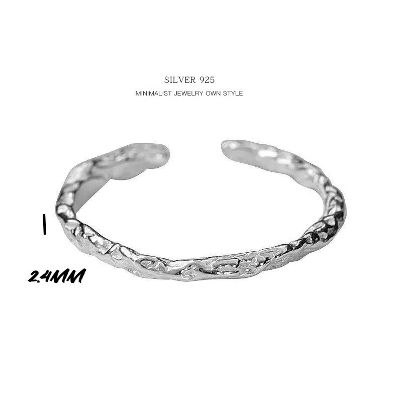 【A&R】韓版s925純銀圈糖紙款戒指 開口可調節(抗過敏 時尚 個性 混搭 情人節 生日禮物)-細節圖3