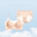 【A&R】莫代爾冰絲萊卡涼感透氣無痕美背內衣褲 成套組(AIR SKIN BRA  細肩帶 寬肩帶 裸感內褲 無鋼圈)-規格圖6
