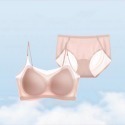 【A&R】莫代爾冰絲萊卡涼感透氣無痕美背內衣褲 成套組(AIR SKIN BRA  細肩帶 寬肩帶 裸感內褲 無鋼圈)-規格圖6