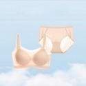 【A&R】莫代爾冰絲萊卡涼感透氣無痕美背內衣褲 成套組(AIR SKIN BRA  細肩帶 寬肩帶 裸感內褲 無鋼圈)-規格圖6