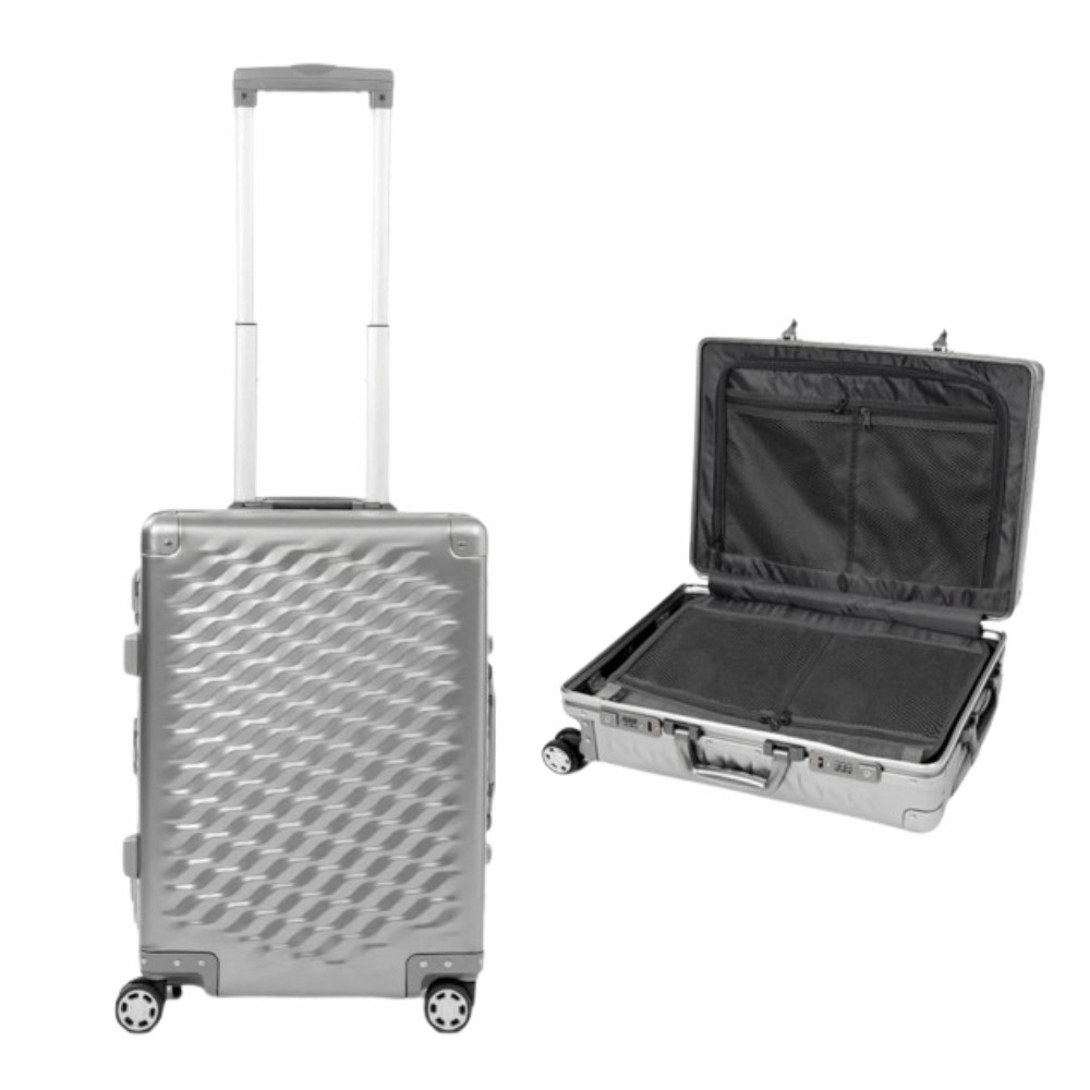 【A&R】鈦金屬 商務款20吋登機箱 銀河灰(全鈦 旅行箱 行李箱 輕量化 耐腐蝕 抗菌)-細節圖2