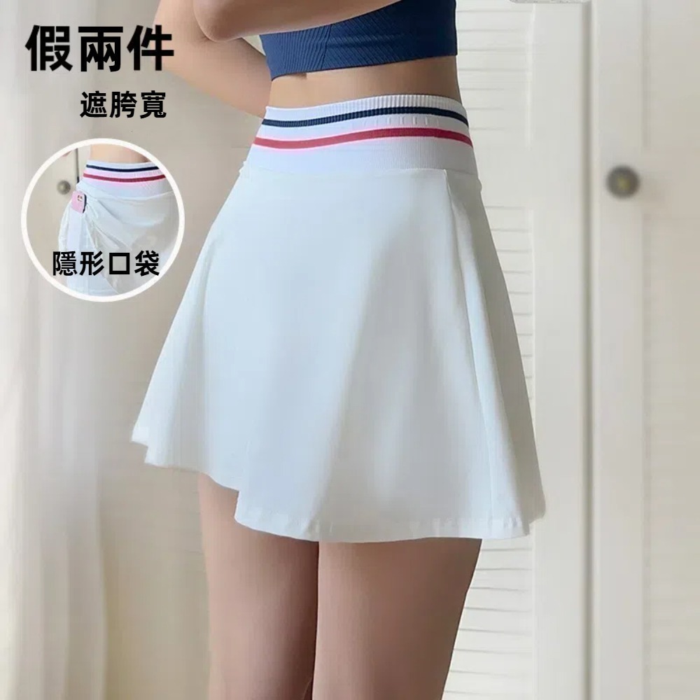 【A&R】絲滑超顯瘦A字英格風運動裙 S-XL 五色任選(跑步 騎車 瑜珈 羽球 網球 高爾夫球 百搭)-細節圖2