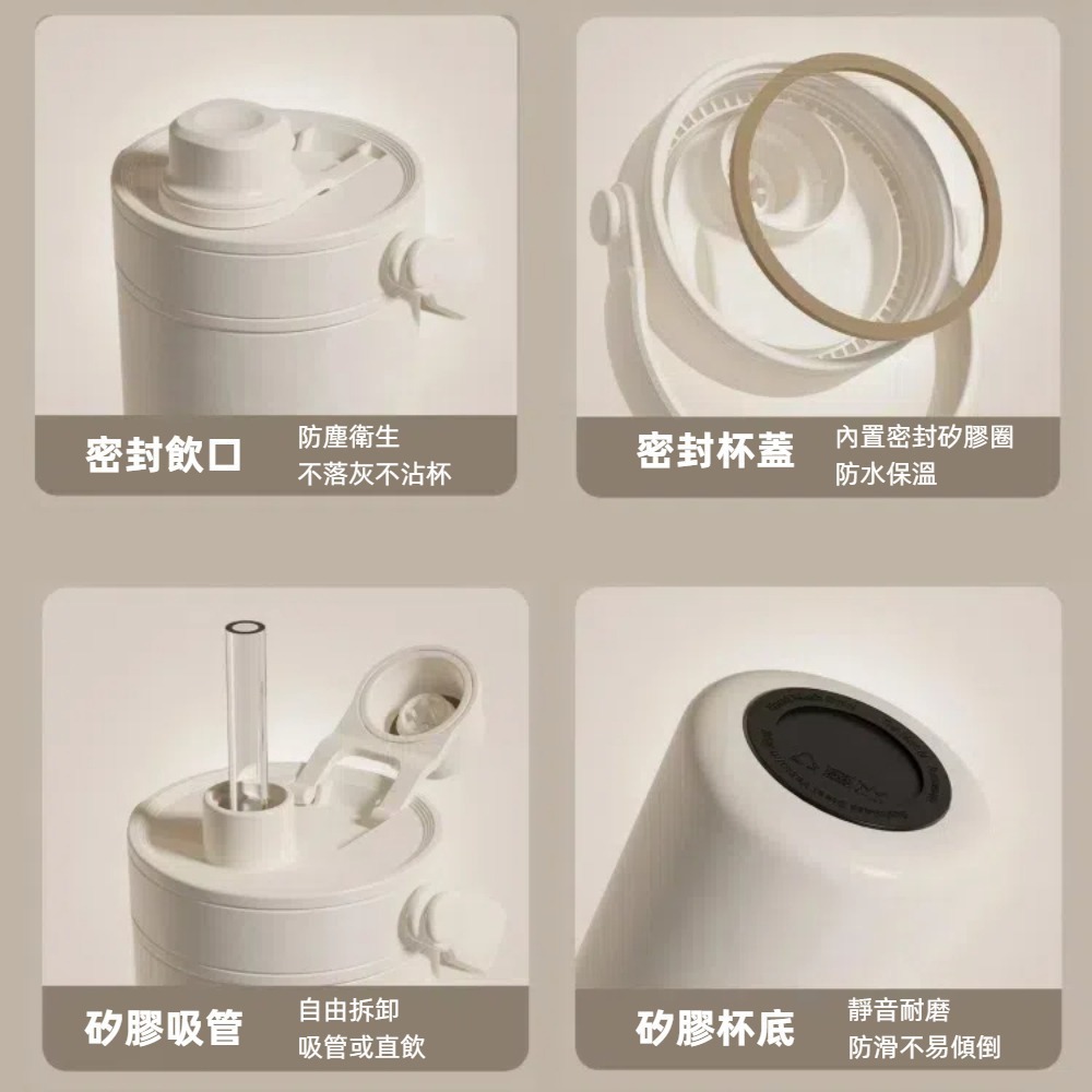 【A&R】316不鏽鋼陶瓷款保溫保冷水杯附吸管 730ML 五色色任選(直飲 吸管飲 密封 大容量 手提 環保杯)-細節圖4
