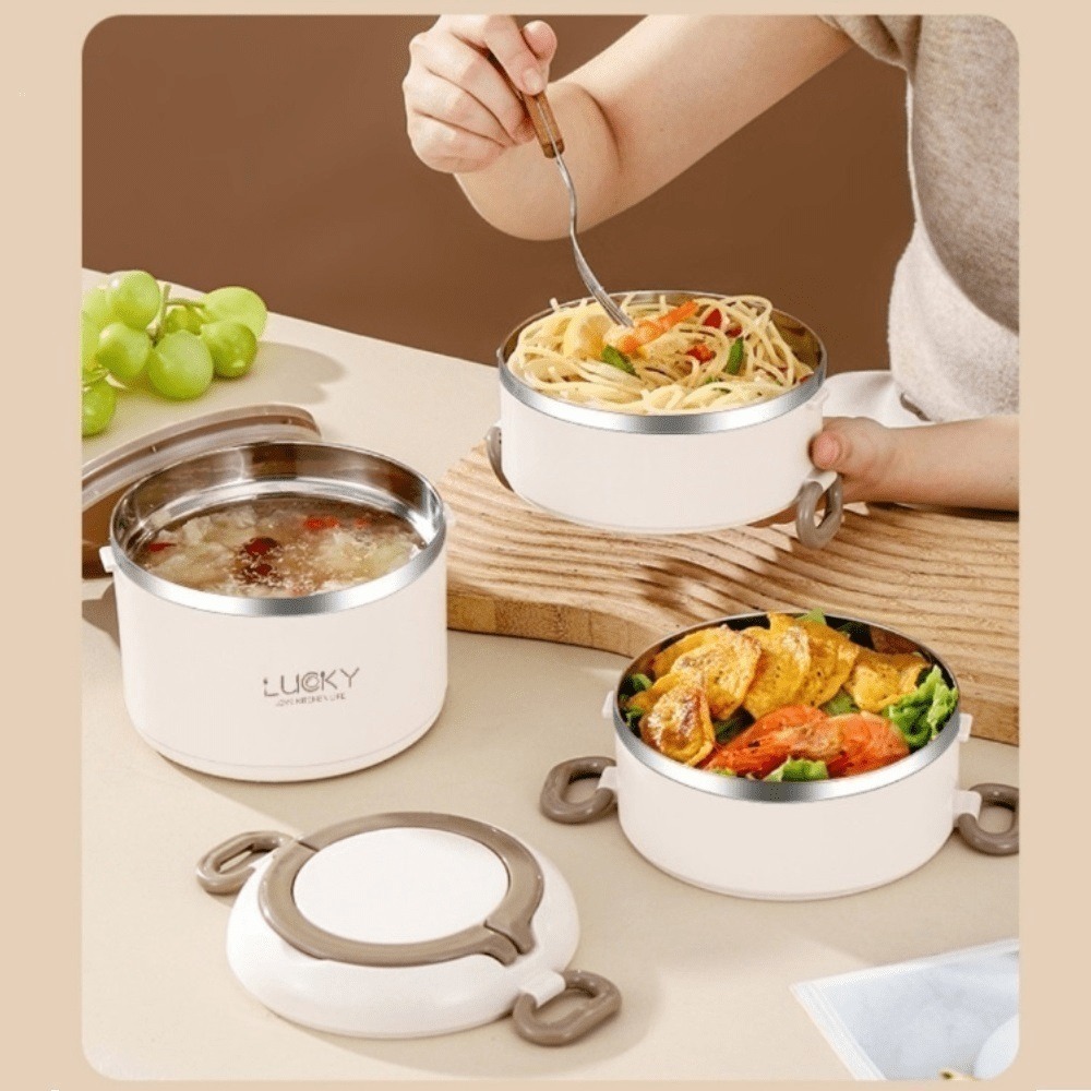 【A&R】升級版日式304不鏽鋼三層保溫飯盒 微波款 2500ML 三色任選(便攜式 保冷 便當盒 露營 野餐)-細節圖4