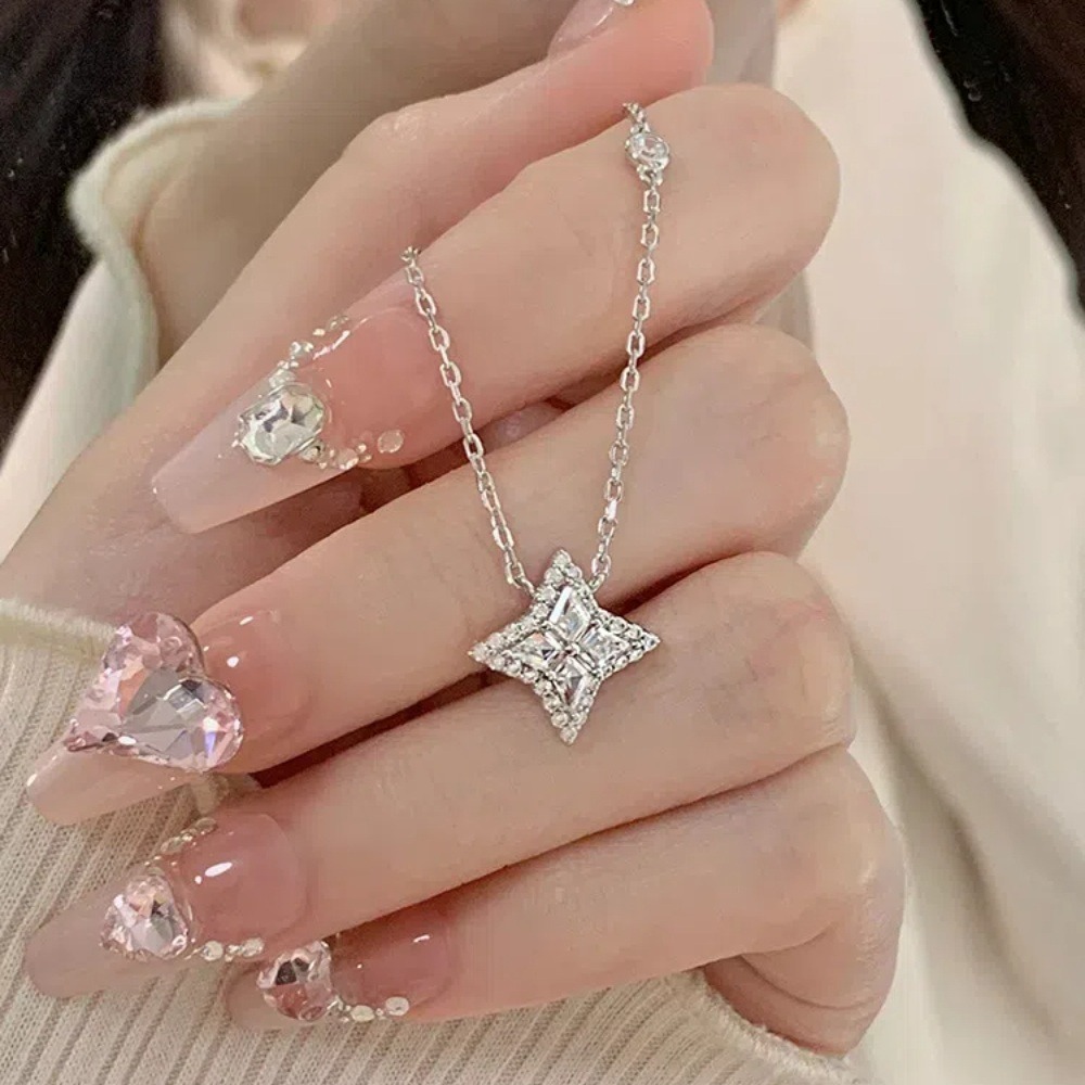 【A&R】S925純銀輕奢星辰大海光芒鎖骨項鍊(抗過敏 可調節 情人節 生日 禮物)-細節圖4