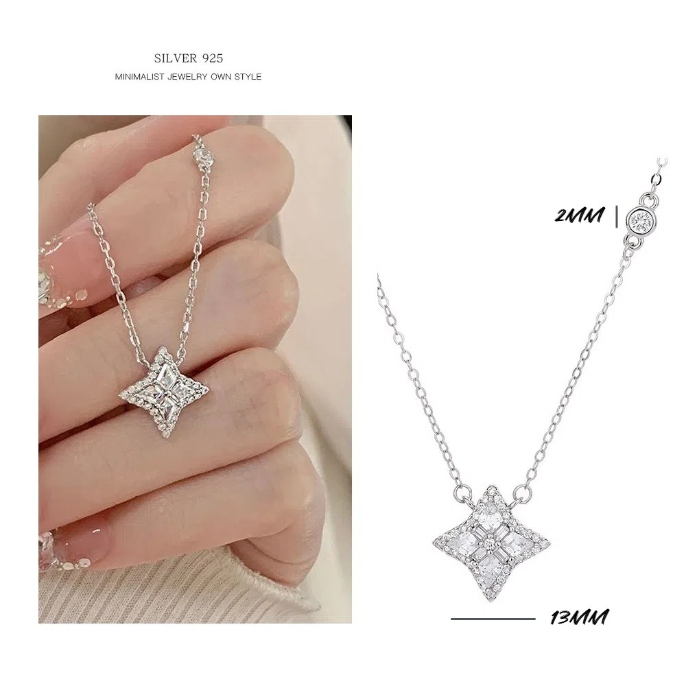 【A&R】S925純銀輕奢星辰大海光芒鎖骨項鍊(抗過敏 可調節 情人節 生日 禮物)-細節圖6