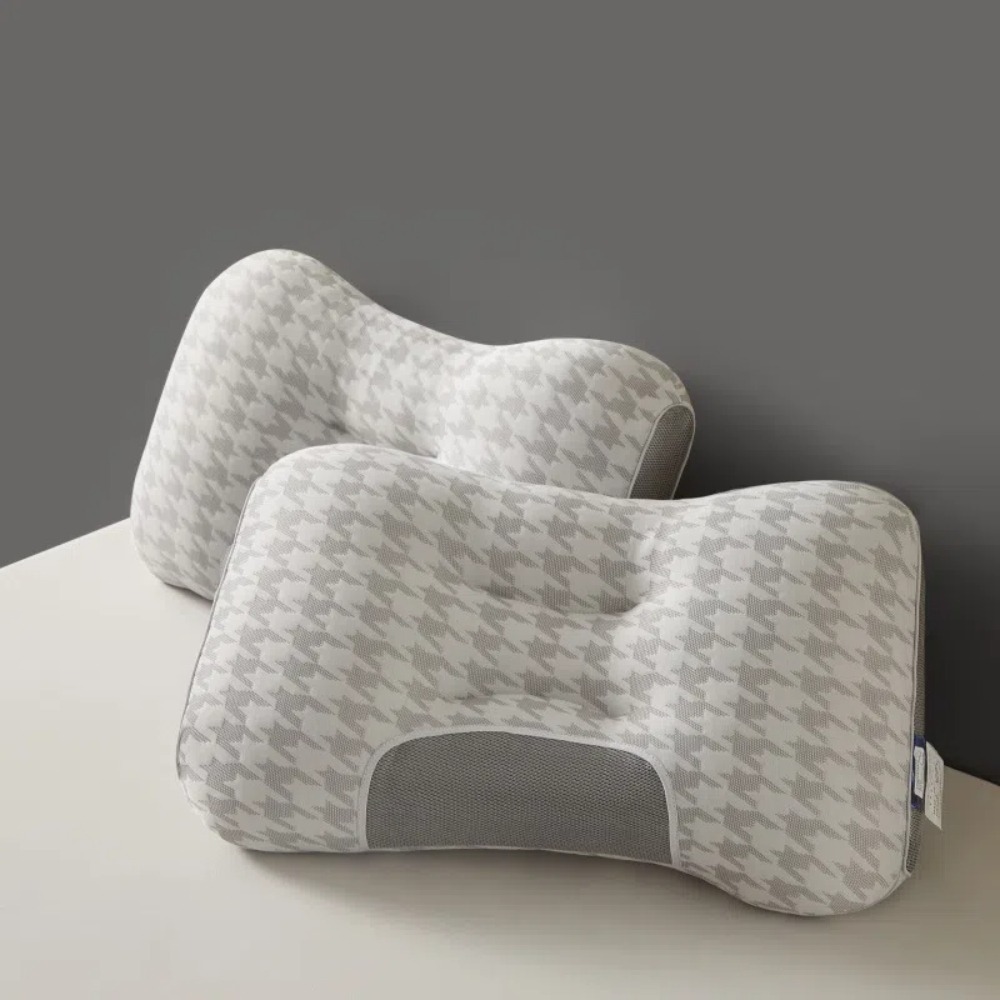 【A&R】雲朵舒適SPA深睡千鳥紋記憶護頸枕 三款任選(人體工學 無螢光劑 抗菌防蹣 親膚 柔軟 吸濕透氣)-細節圖3